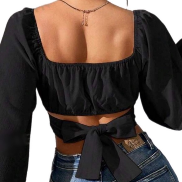 Woven crop top - Picture 2 of 2